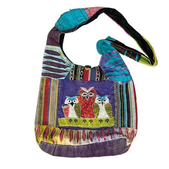 Rising International Bohemian Patterned Tie Dye Y2K Hippie Sling Bag